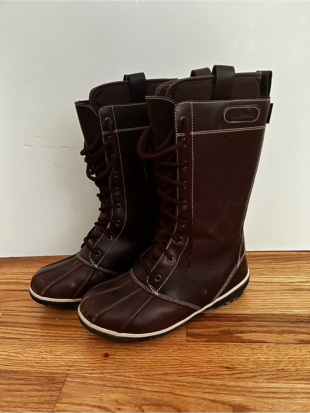 L.L. Bean Bar Harbor Women's duck Boots Waterproof 12" Tall TEK 2.5 brown Size 7